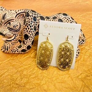 Kendra Scott Gold Filigree Danielle style preloved.